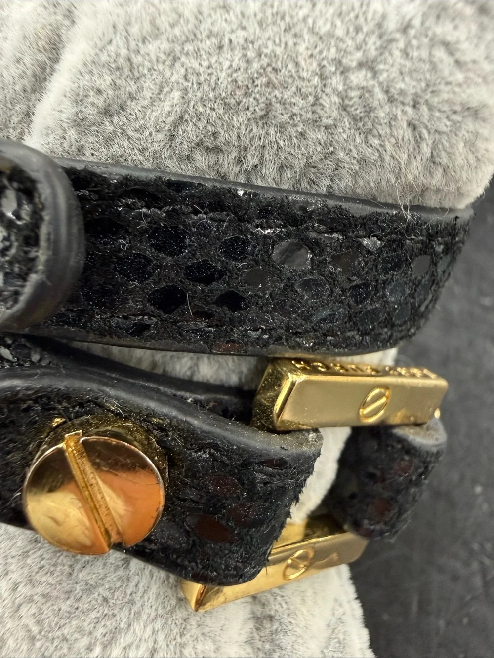 Tory Burch Black Leather Wrap Bracelet with Gold Hardware